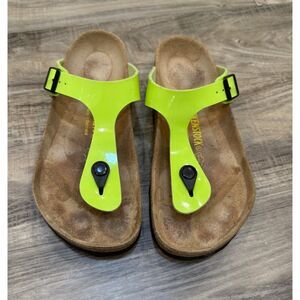 Birkenstock Women's Neon Green Gizeh Sandal Size 38/ US 7